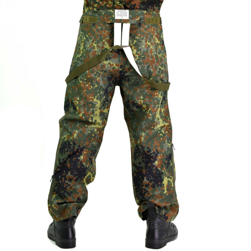 Original Bundeswehr Hose GoreTex Bib n Brace Flecktarn Hose Overall NEU