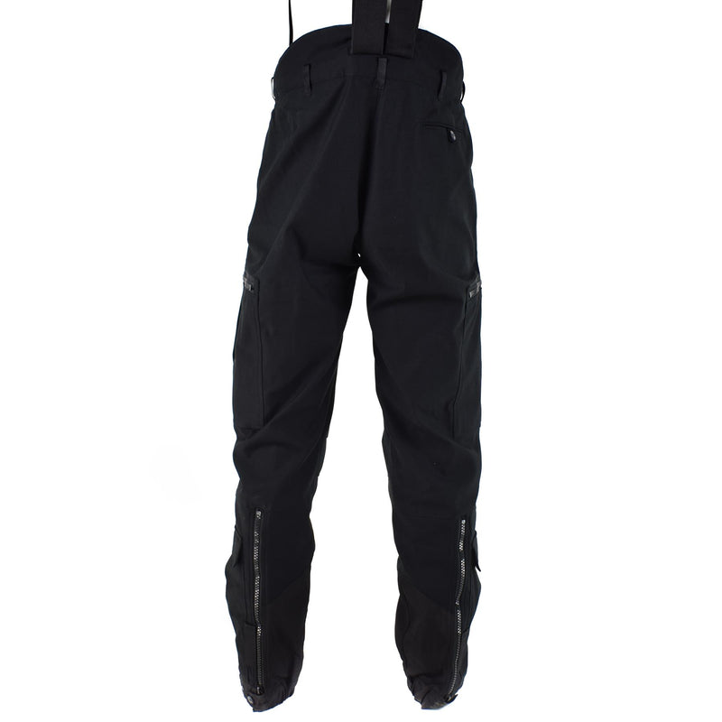 Original schwedische Thermo-Tankhose M90, schwarz, BDU-Hose mit Hosenträgern, Overall NEU