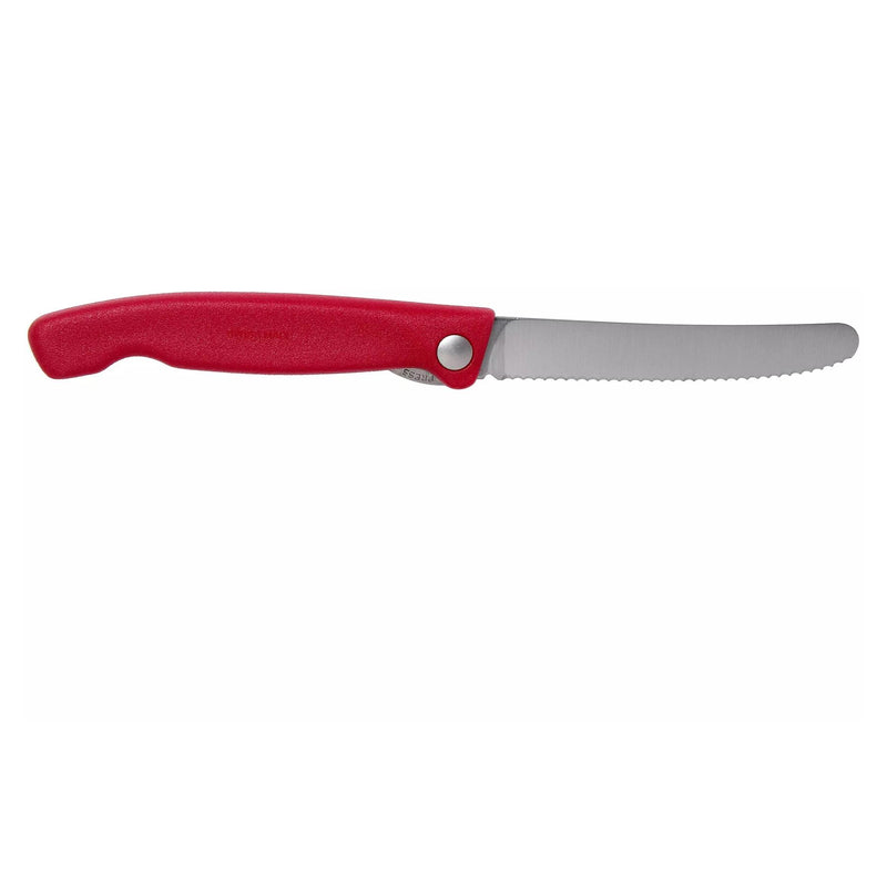 Victorinox Swiss Classic Schälmesser, klappbar, Klinge aus rostfreiem Stahl, rot