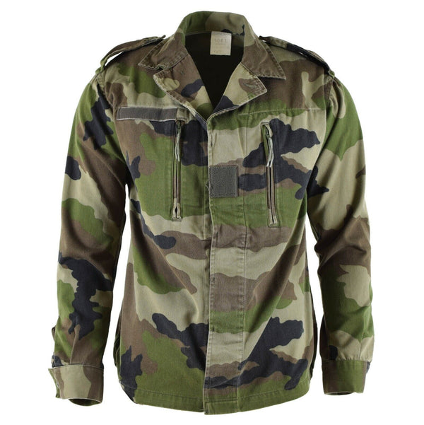 Original französische Armee F2 Kampfjacke Fatigue CE Camouflage Militärausgabe Überschuss