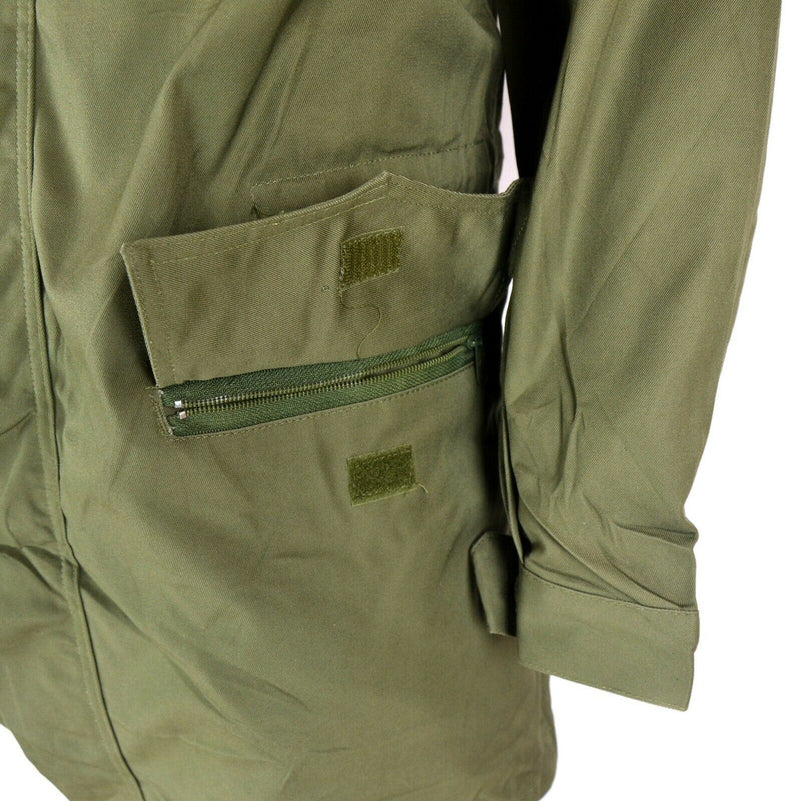 Original italienische Armee olivgrüner Parka Militärjacke BDU Überschussausgabe Mantel