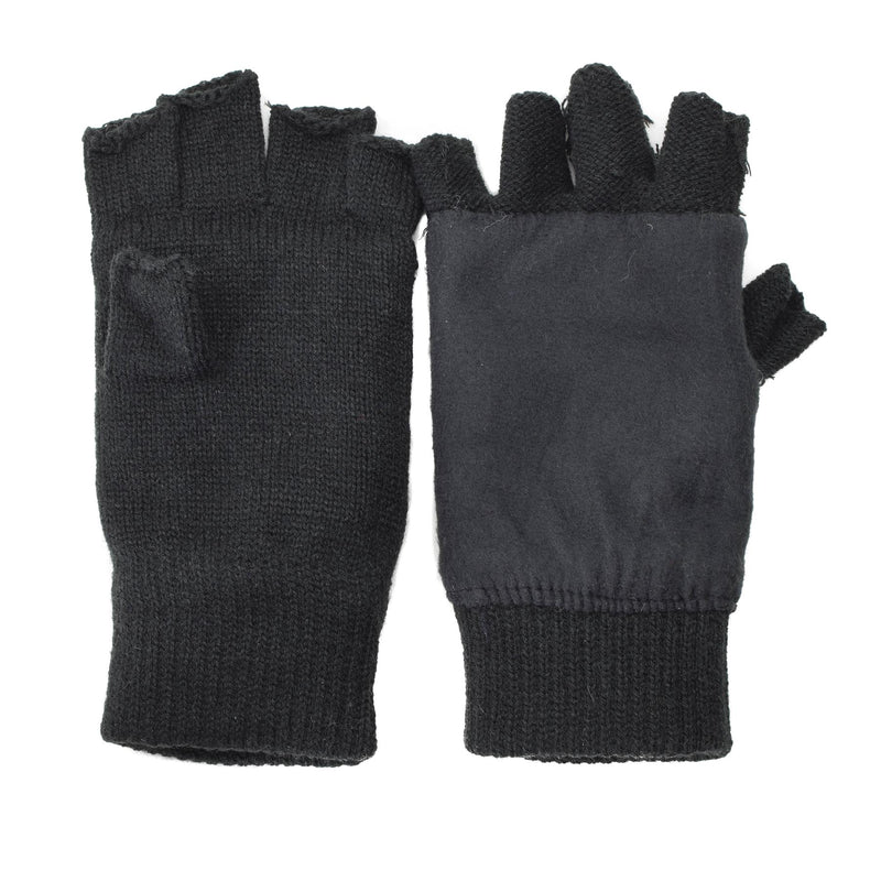 Mil-Tec Handschuhe Herren Warm Fingerlos THINSULATE™ Futter Schwarz Taktische Winterausrüstung