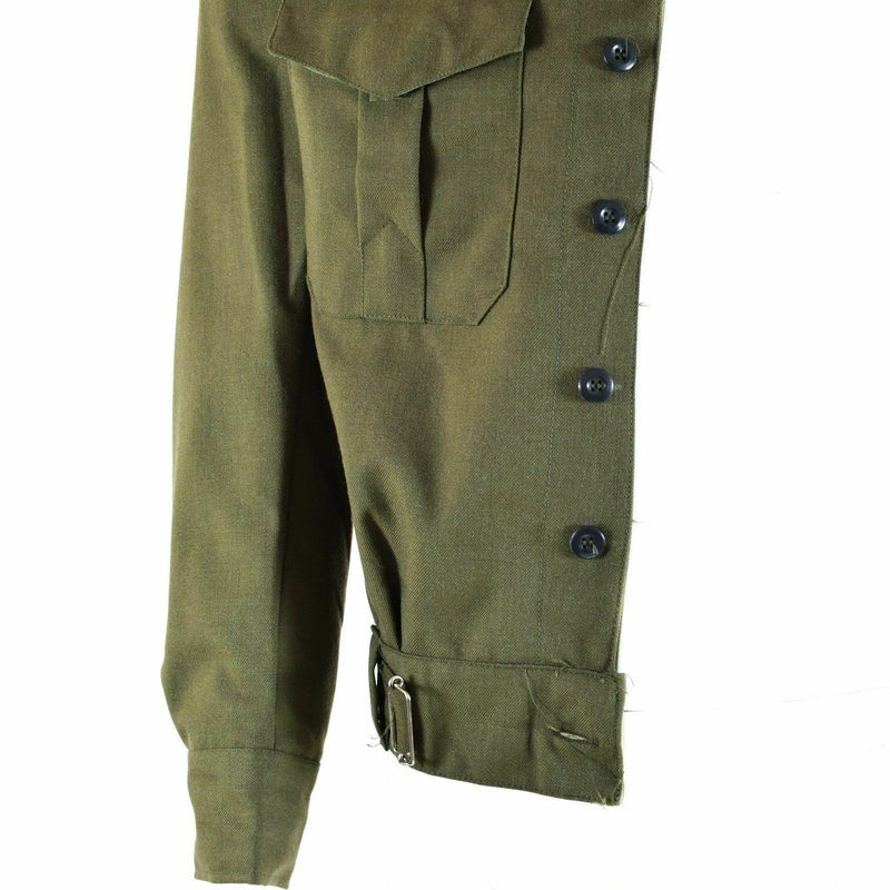 Echte griechische Armee Field Ike Jacke Gabardine Wolle Blaze Khaki Militär NEU