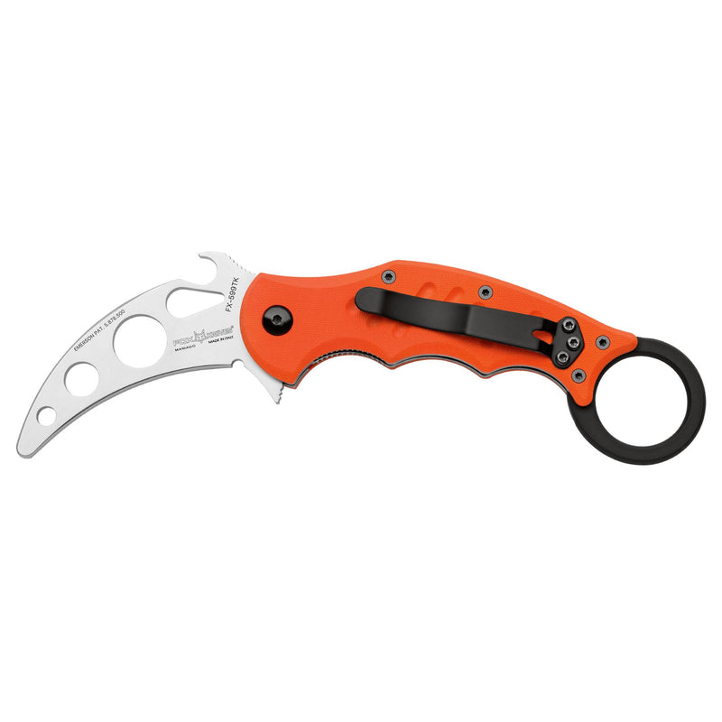 Fox Knives FX-599 TK Klappmesser Karambit, Klinge aus rostfreiem AISI 420C-Stahl