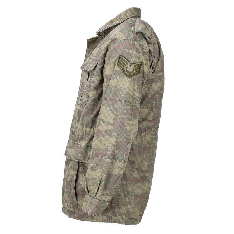 Original türkische Militär-Fallschirmjäger-Jacke Parka Camouflage Ripstop gefüttert Armee