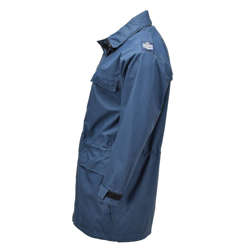 Original britische Royal Air Forces Regenjacke Goretex RAF Nässeschutzmantel blau