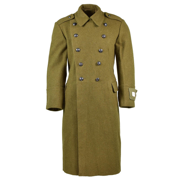 Echter rumänischer Trenchcoat Militärarmee Wollmantel schwerer Wintershinel NEU