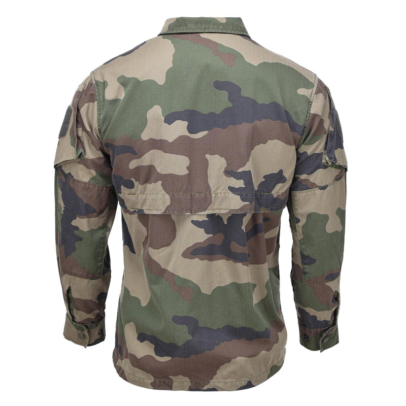 Original französische Militär-Feldjacke, leichtes Ripstop-CCE-Tarnhemd