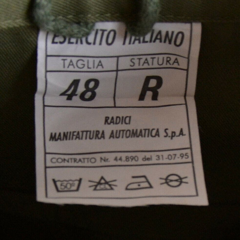 Original italienische Armee olivgrüner Parka Militärjacke BDU Überschussausgabe Mantel