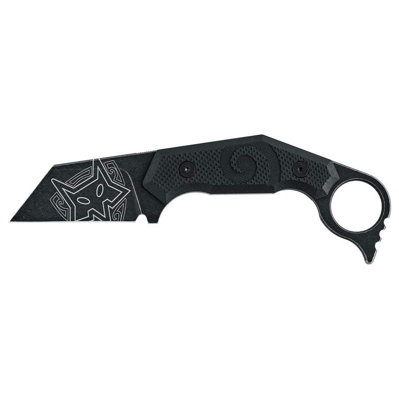 Fox Knives FX-652 Toa feststehendes Messer taktisches Tanto schwarze Stahlklinge Kampf