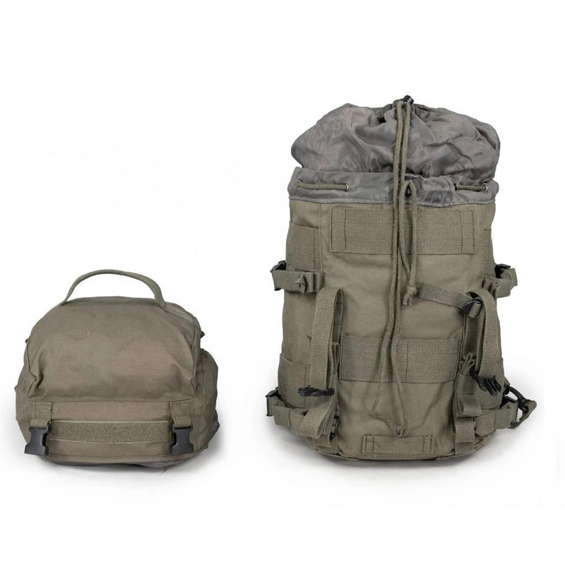 Original Österreichischer militärischer taktischer Rucksack, abnehmbare obere Abdeckung, 25 l, OD Grün