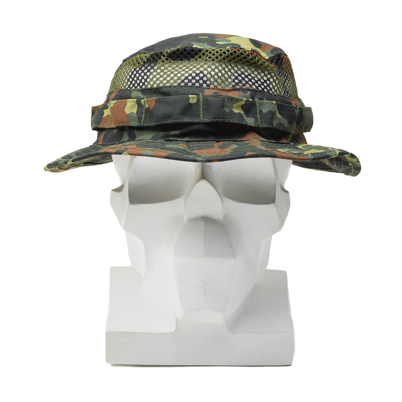 MFH Militärischer taktischer Boonie-Hut Mesh Sommer Feld Molle-Loops Camouflage