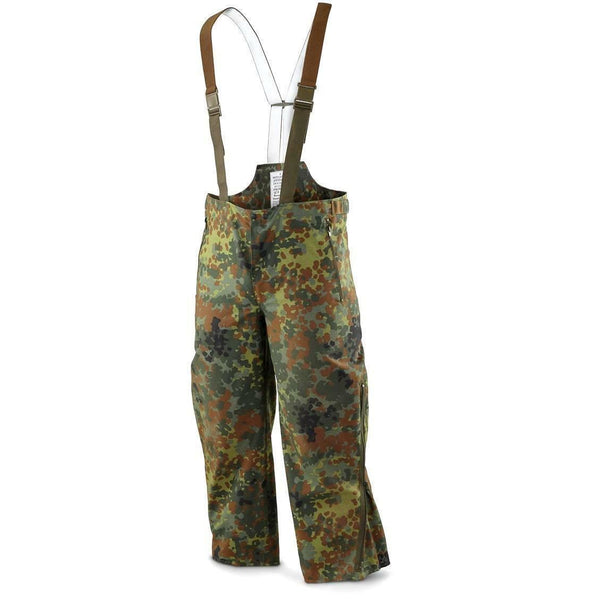 Original Bundeswehr Hose GoreTex Bib n Brace Flecktarn Hose Overall Regen