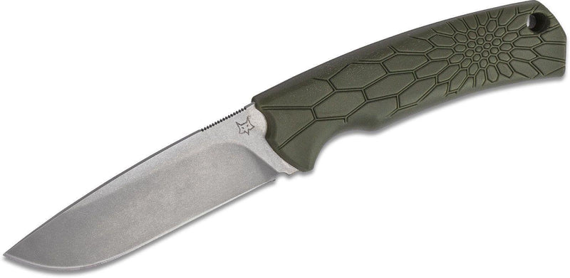 Fox Knives Brand Italy Core VOX feststehendes Messer, beschnittener Stahl, Grün Oliv