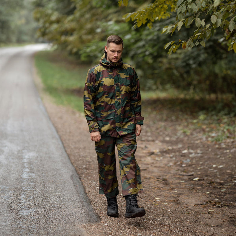 Original belgische Militär-Regenjacke mit Jigsaw-Tarnung, Seyntex-Regenmantel