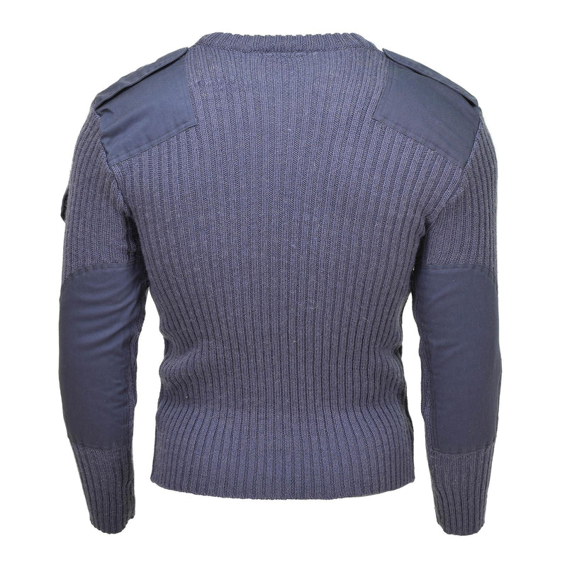 Original britische Armee Pullover Commando Jumper blau grau Pullover Wolle