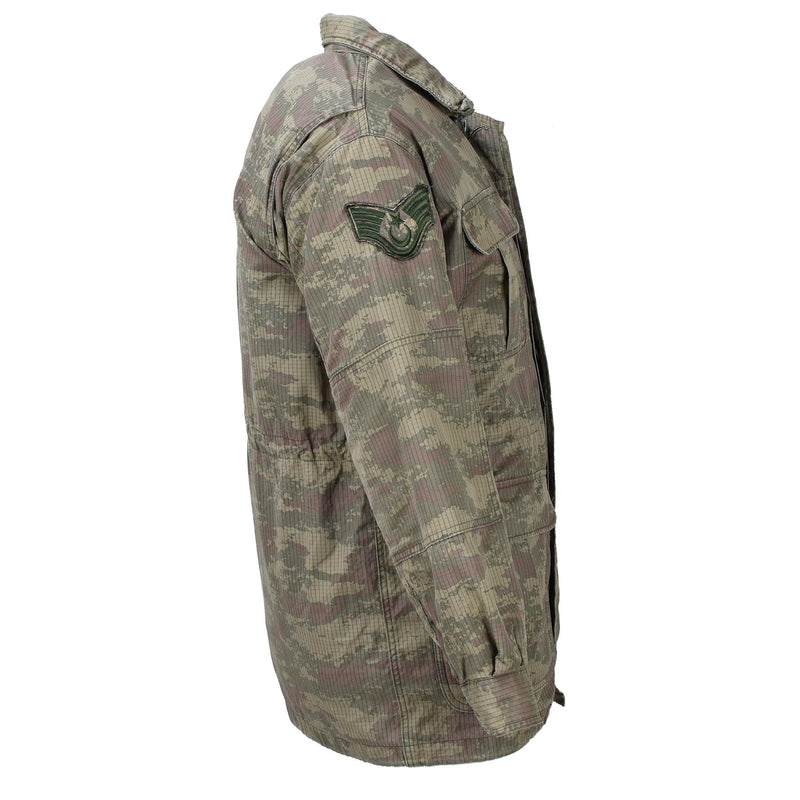 Original türkische Militär-Fallschirmjäger-Jacke Parka Camouflage Ripstop gefüttert Armee