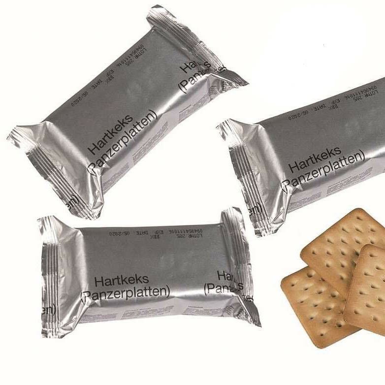 Original Bundeswehr Überlebensnahrung Outdoor Kekse 125g NATO MRE Crackers