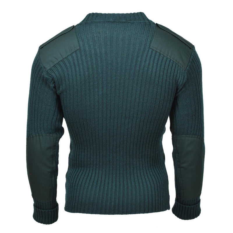 Original belgischer Militär-Kommandopullover, warmer Strickpullover aus grüner Wolle, NEU