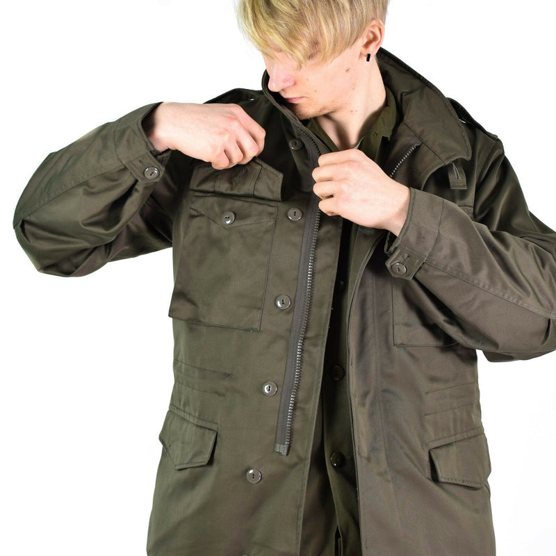 Original Österreichische Bundeswehr M65 Kampfjacke OD Militär olivgrün Parka Kampf NEU