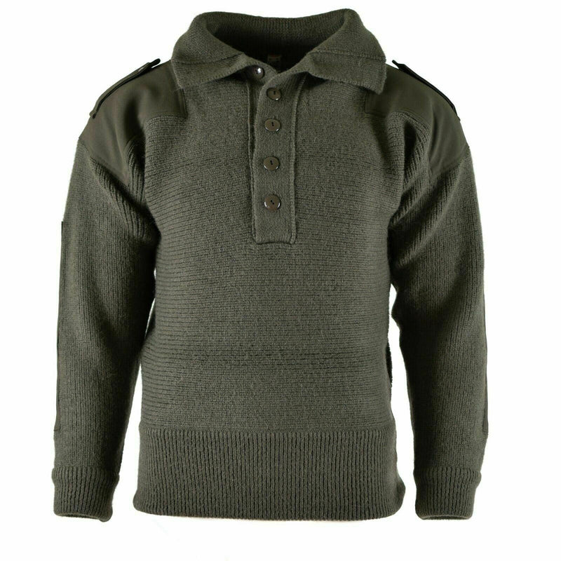 Original Österreichisches Bundesheer Alpenpullover Strickpullover Olive OD Wolle NEU