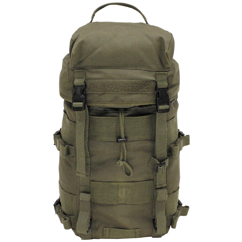 Original Österreichischer militärischer taktischer Rucksack, abnehmbare obere Abdeckung, 25 l, OD Grün