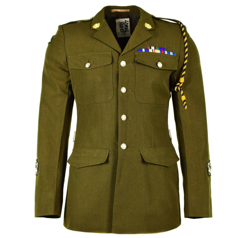 Echte britische Armeeuniform, oliv-khakifarbene formelle Jacke, Militärausgabe