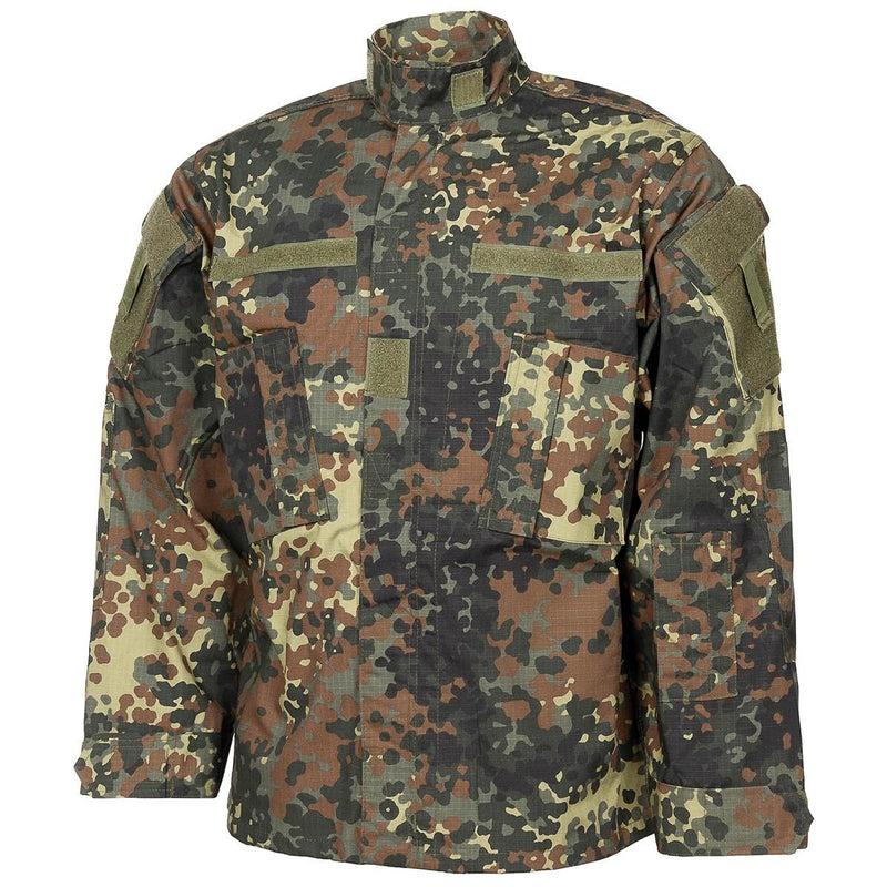 MFH Marke US Militär Stil Jacke Felduniform Flecktarn Camo Ripstop NEU