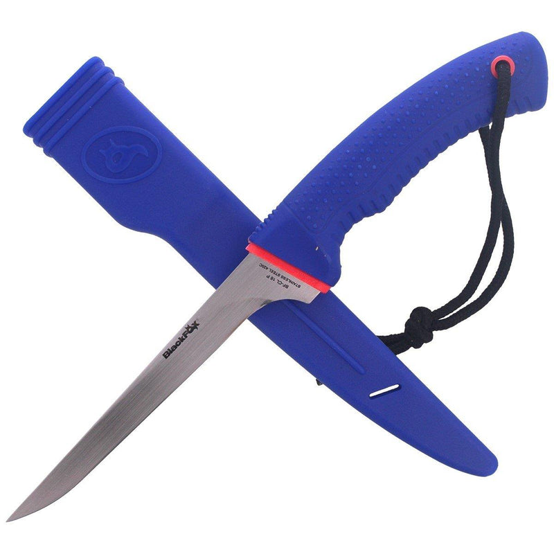 Fox Knives BF-CL 16 Filetiermesser satiniert 420C Stahl PP TPR blau Griffscheide