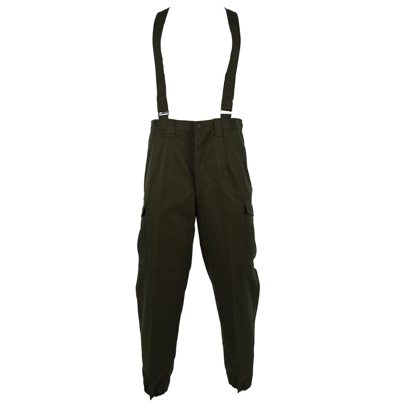 Original Österreichisches Bundesheer Kampfhose Latzhose Militär oliv OD Overall mit Hosenträger NEU