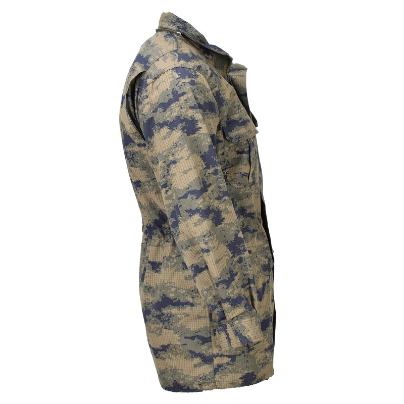 Original türkischer Militär-Digital-Camouflage-Parka mit Futter aus strapazierfähigem Ripstop