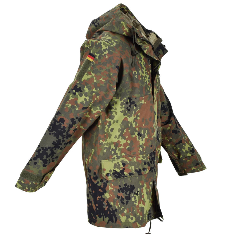 Mil-Tec Marke Bundeswehr Feldjacke GoreTex Flecktarn camo wasserdicht Regen