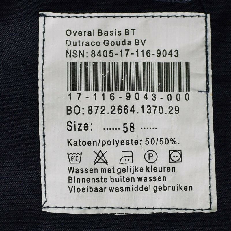 Original Overall der niederländischen Marine, Militärausgabe, Armee-Overall, blauer Overall, NEU