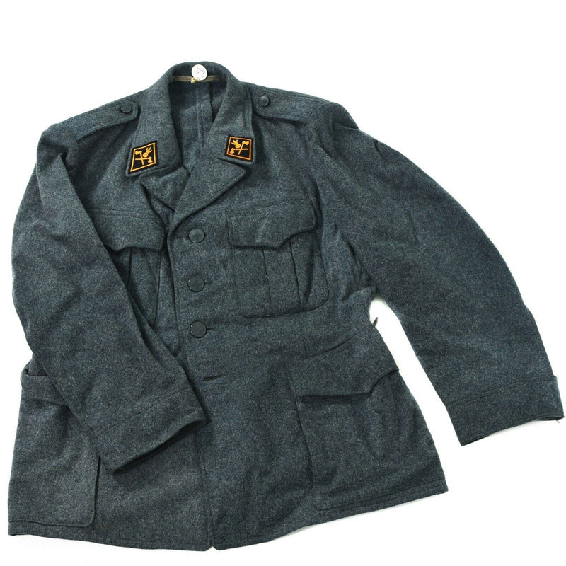 Echte Schweizer Armee Wolljacke Schweizer Militärausgabe Überschussuniform grau