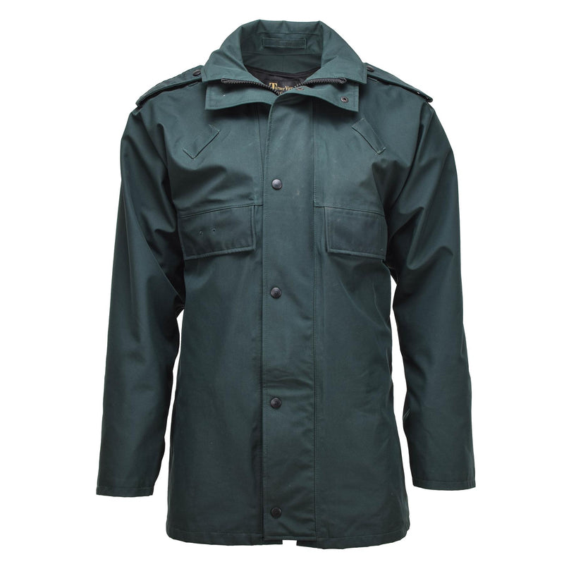 Original britische Polizeiuniform Anorak wasserdichter Parka Regenmantel ungefüttert grün