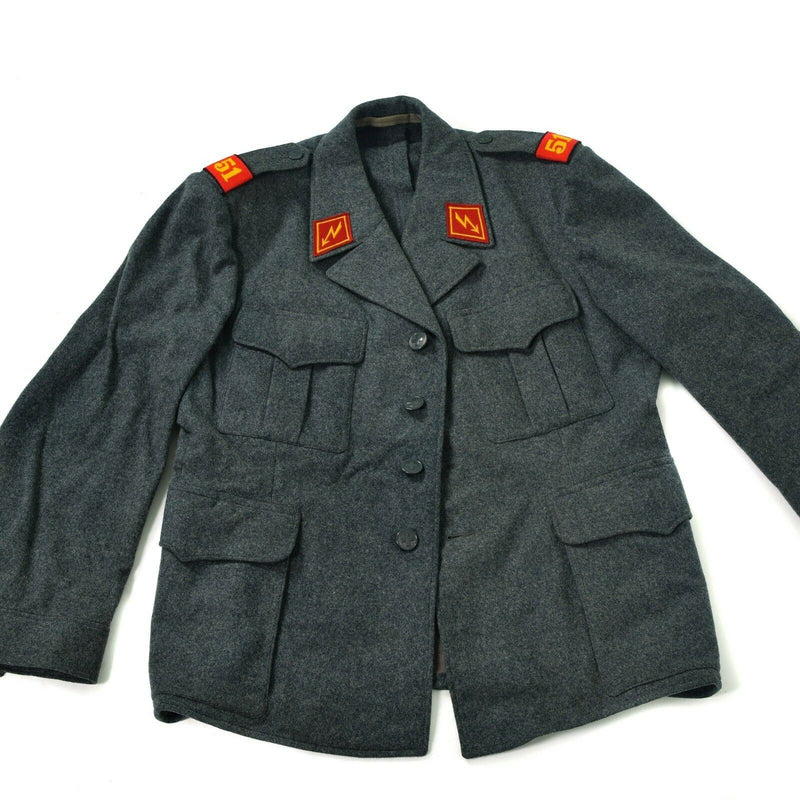 Echte Schweizer Armee Wolljacke Schweizer Militärausgabe Überschussuniform grau