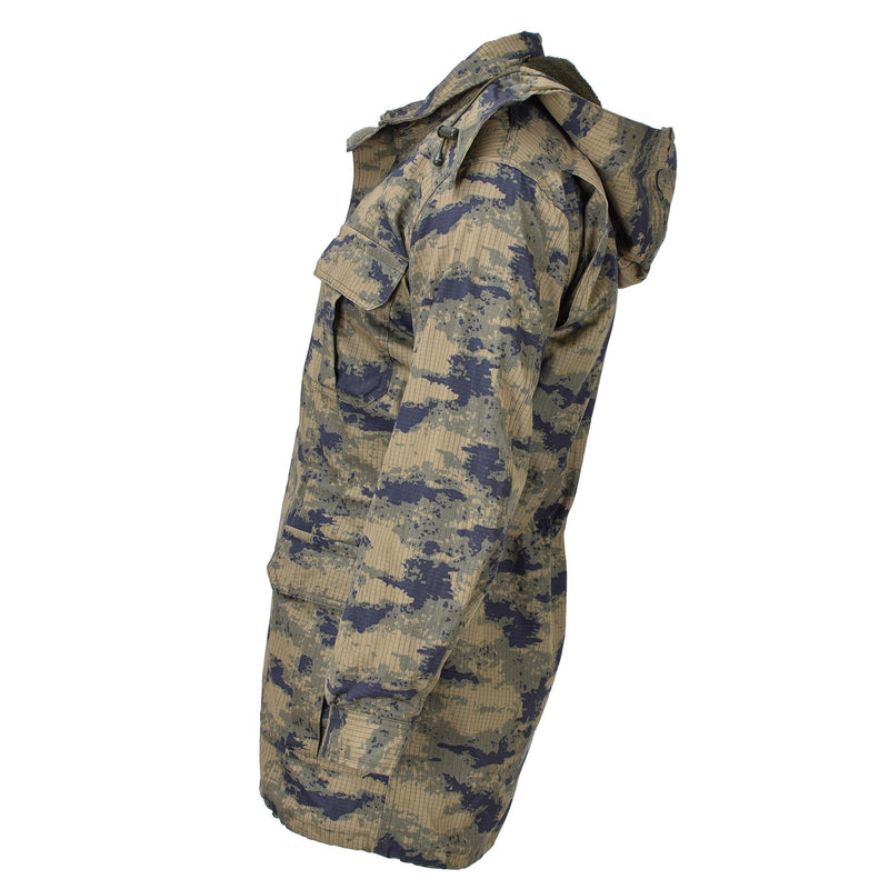 Original türkischer Militär-Digital-Camouflage-Parka mit Futter aus strapazierfähigem Ripstop