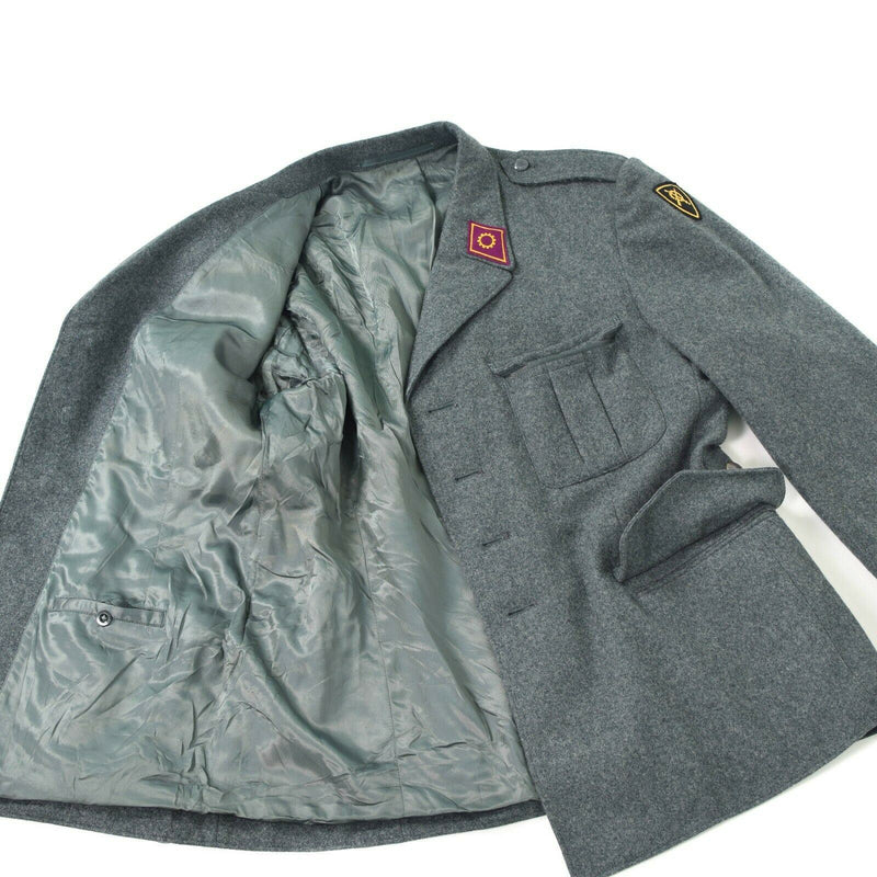 Echte Schweizer Armee Wolljacke Schweizer Militärausgabe Überschussuniform grau