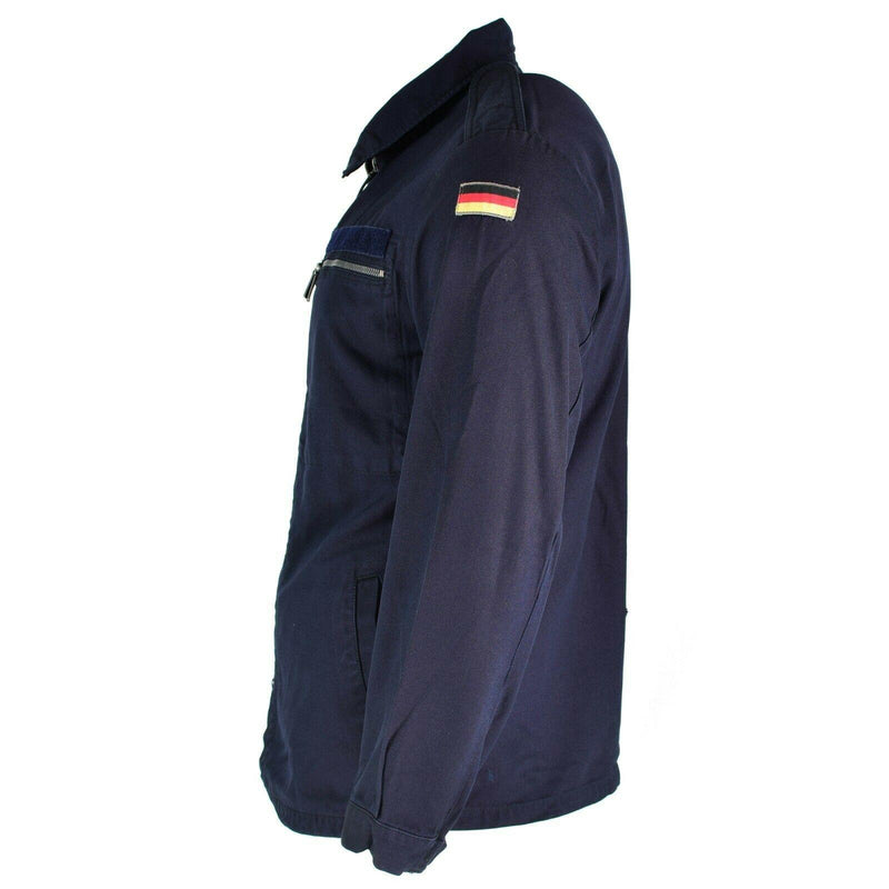 Original Deutsche Armee Marines Jacke Blau Navy Deck Reißverschluss Feuerfestes Aramid