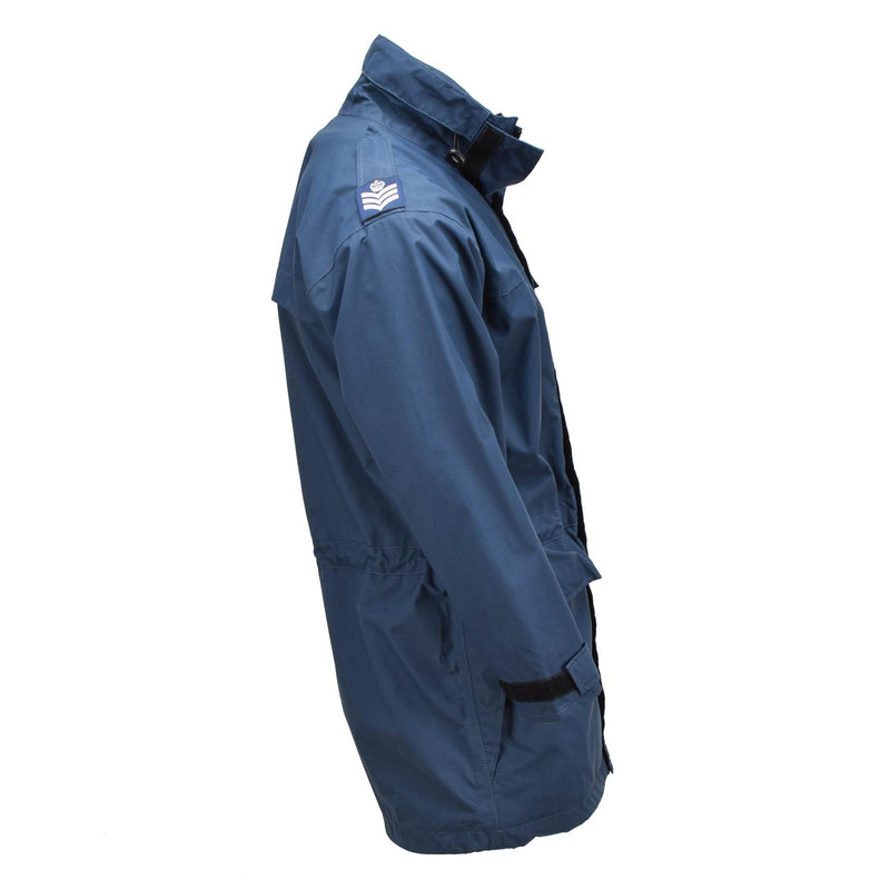 Original britische Royal Air Forces Regenjacke Goretex RAF Nässeschutzmantel blau