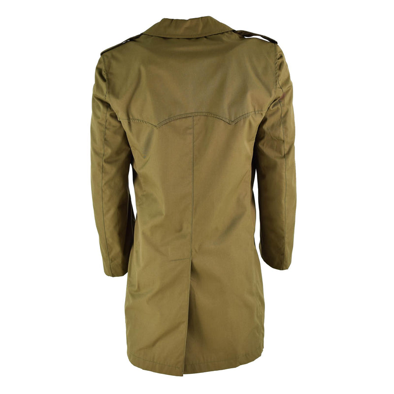 Original italienischer Armee-Trenchcoat, Khaki, Blau, einfarbig, Regenmantel, Militärausgabe