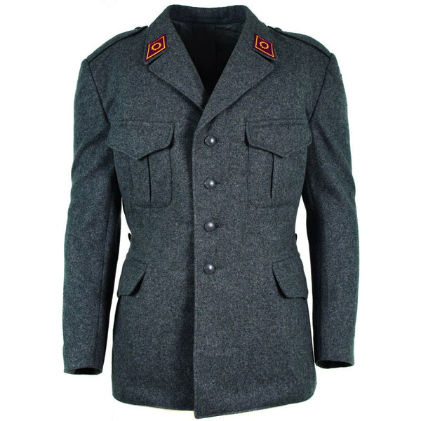 Echte Schweizer Armee Wolljacke Schweizer Militärausgabe Überschussuniform grau