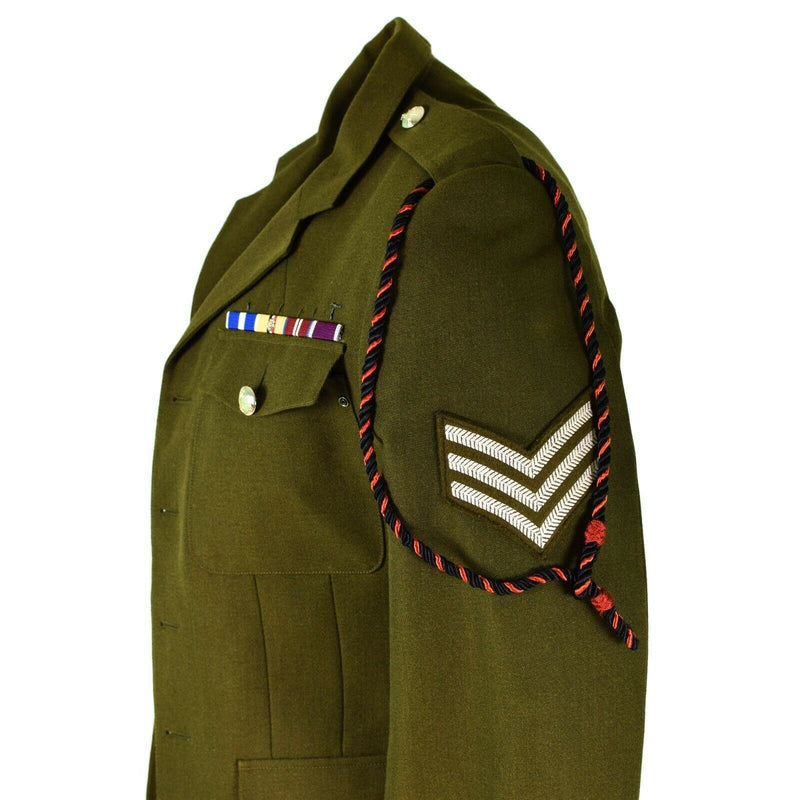 Echte britische Armeeuniform, oliv-khakifarbene formelle Jacke, Militärausgabe