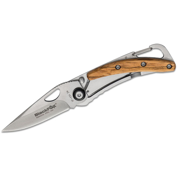 Fox Knives Brand Taschenmesser mit Holzgriff und satiniertem 440er Edelstahl