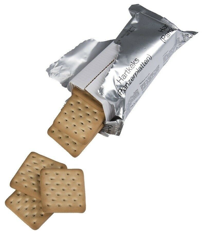 Original Bundeswehr Überlebensnahrung Outdoor Kekse 125g NATO MRE Crackers