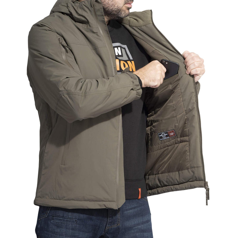 PENTAGON Hoplite Parka Army warme Winterjacke wasserabweisend mit Kapuze Schwarz