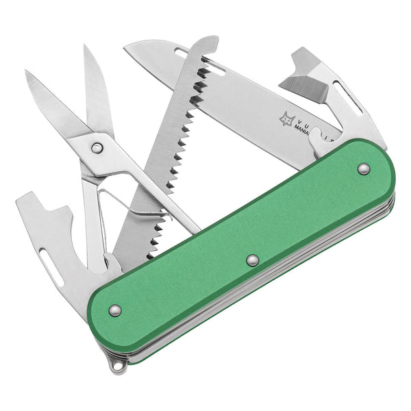 Fox Knives VULPIS FX-VP130-SF5 OD Multitool-Messer, N690Co-Stahlklinge, grün