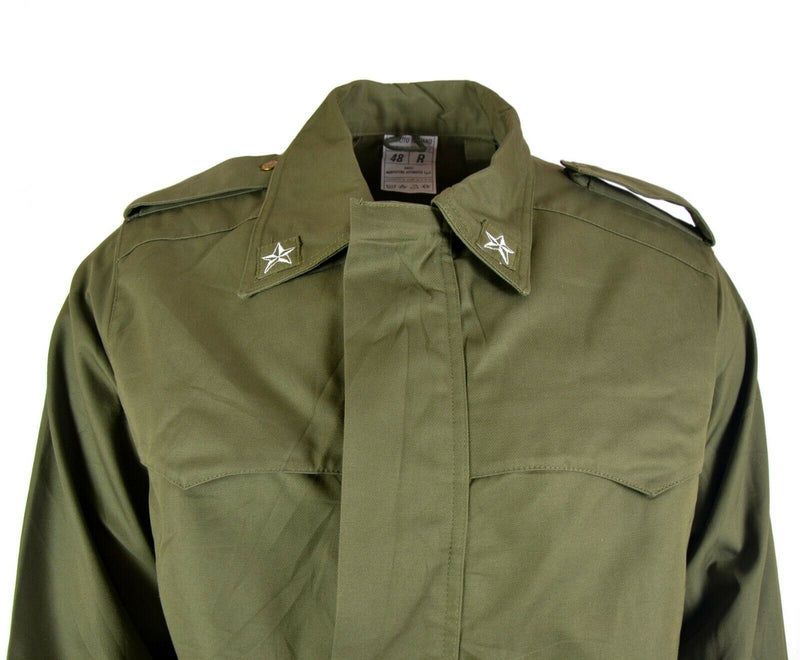 Original italienische Armee olivgrüner Parka Militärjacke BDU Überschussausgabe Mantel