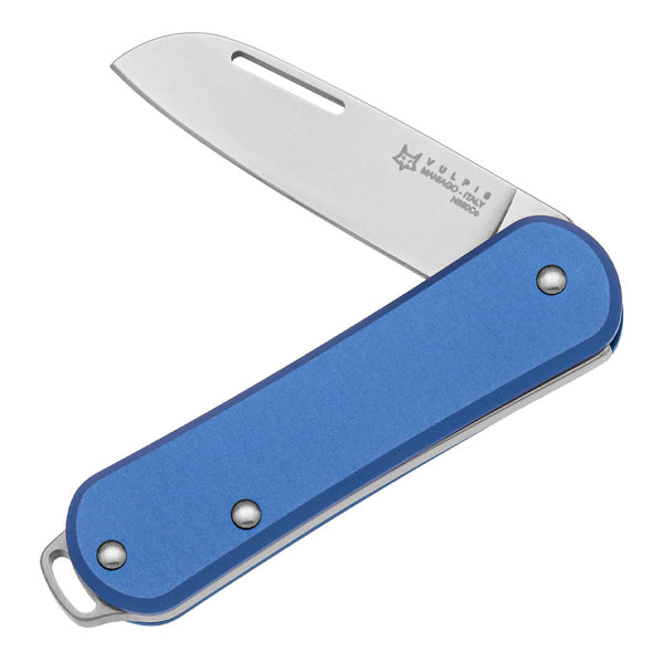 Fox Knives VULPIS FX-VP108 SB Taschenmesser, klappbar, Edelstahl N690Co, blau