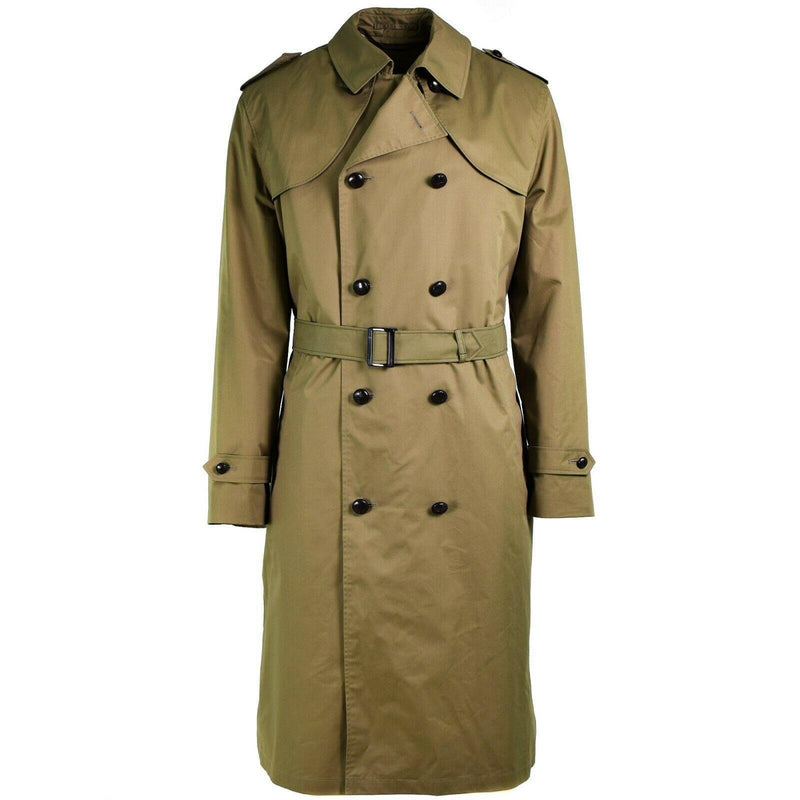 Original Trenchcoat der niederländischen Armee, Herren, Khaki, formeller Offiziersmantel mit Futter, NEU